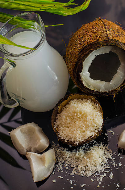 istock coconut milk near Coconut 585480206
