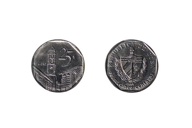 istock Cuban coin twenty five cents 585480562