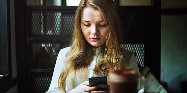 istock Cafe Casual Cheerful Enjoyment Networking Girl Concept 585483232