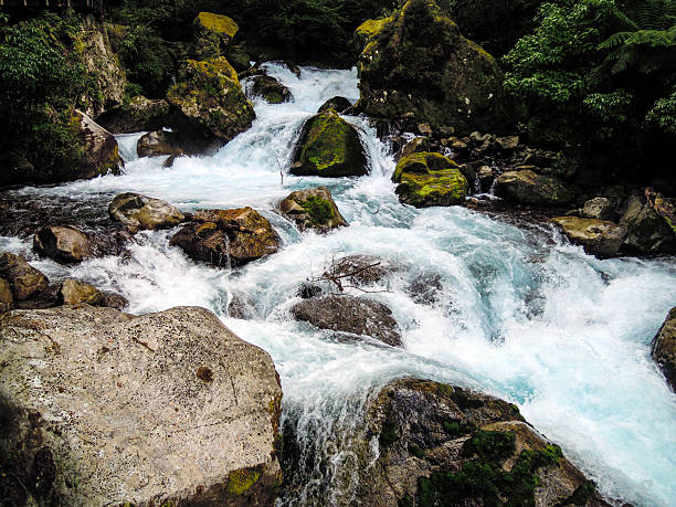 istock Beautiful and impressive river on the way to Lake Marian 585483508