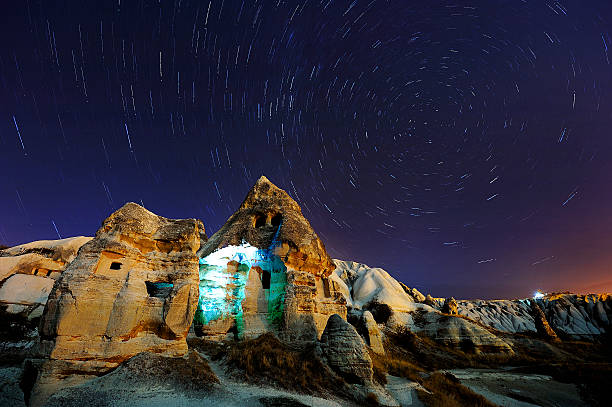 istock North  Star Trails in Cappadocia, Turkey 585484804