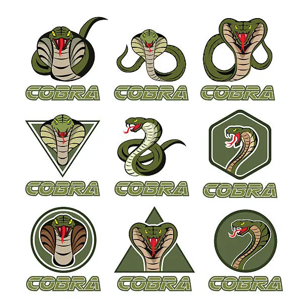 Vector illustration of Cobra logos