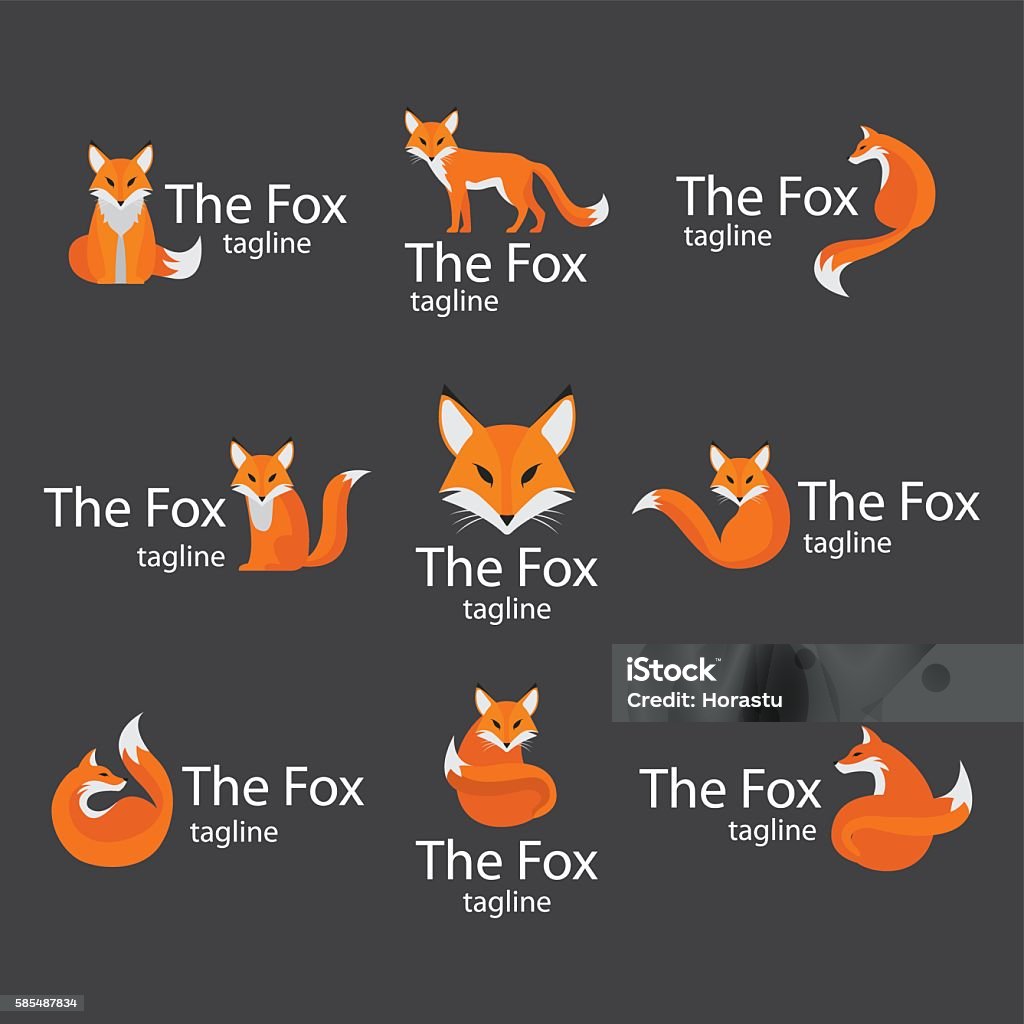 Logos fox - clipart vectoriel de Renard libre de droits