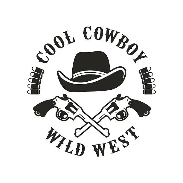 Vector illustration of Cowboys emblem on a white background