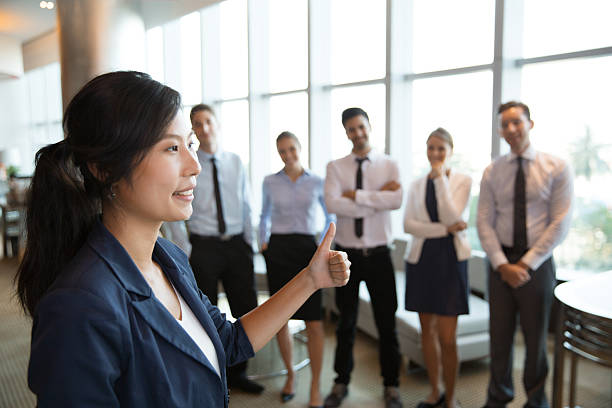 istock Female Business Leader with Thumb up 585490540