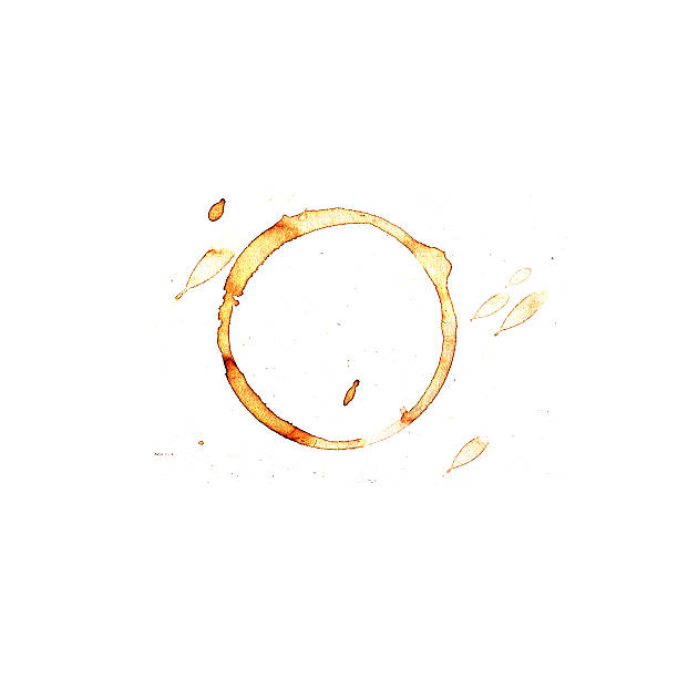 istock Coffee cup rings isolated on a white background. 585492426