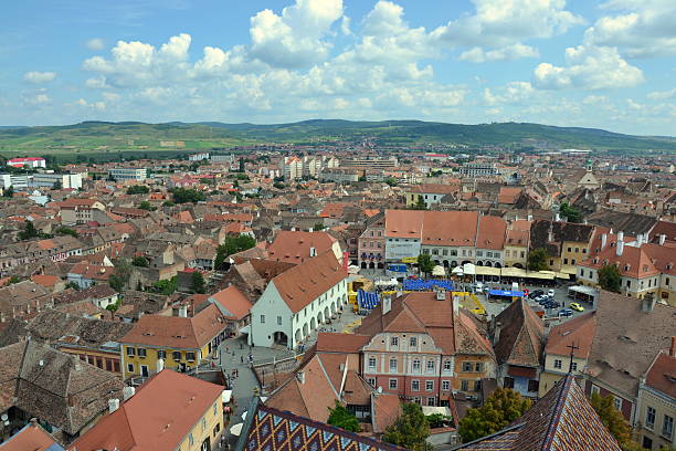 istock View over Sibiu city in Romania 585496990