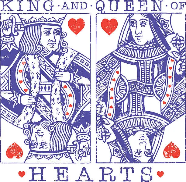 Vector illustration of Grunge hearts illustration