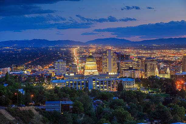 istock Salt Lake City skyline Utah 585501178