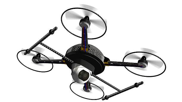 istock drone quadrocopter with camera in flight isolated on white 585502578