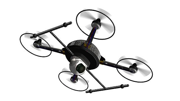 istock drone quadrocopter with camera in flight isolated on white 585502634