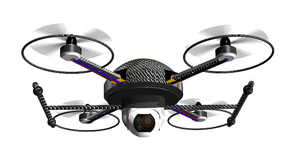 istock drone quadrocopter with camera in flight isolated on white 585502692