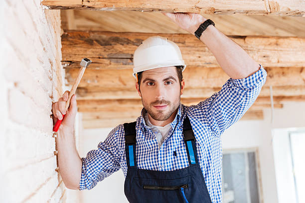 istock Close-up portrait of a handsome young builder 585502742