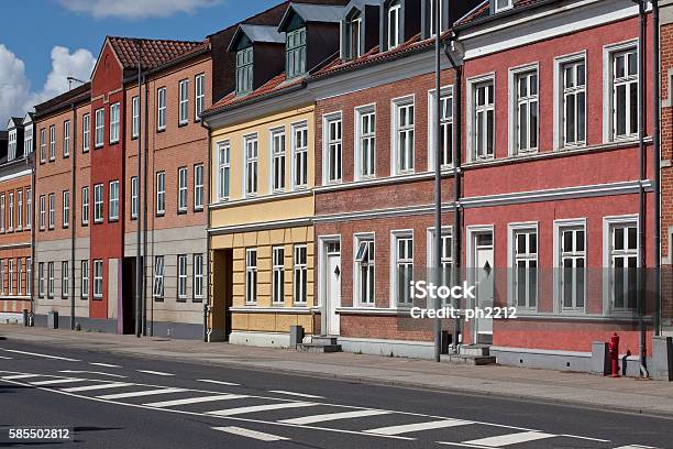 Apartments Drewsensvej Silkeborg Denmark Stock Photo - Download Image Now - Apartment, Sidewalk, Architecture