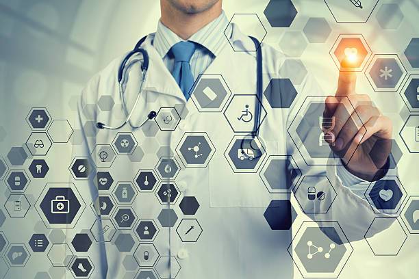 istock Innovative technologies in medicine . Mixed media 585504978