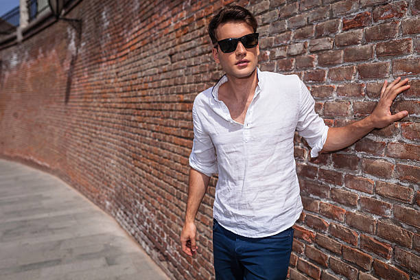 istock Handsome casual fashion man posing 585505916