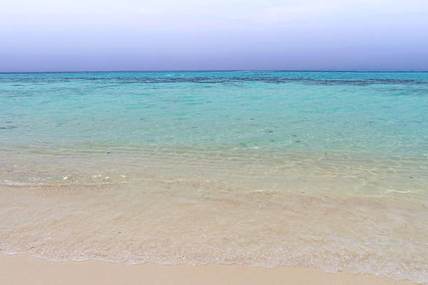 istock Calm beach and blue sky with wave blue sea 585508386