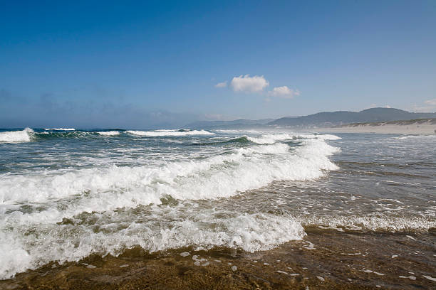 Clear sea and warm sand on the edge of a lagoon