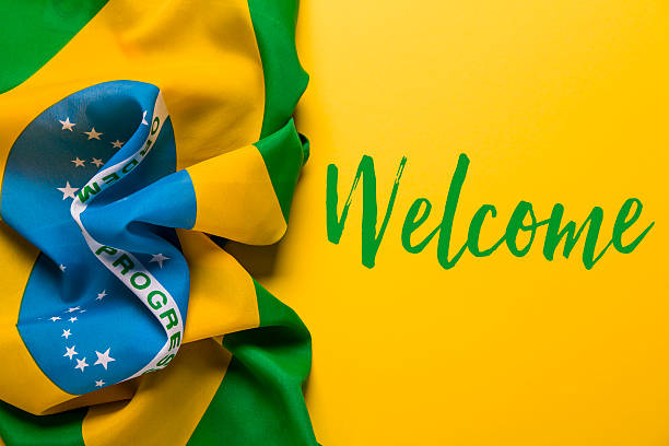 istock Brazilian flag  background 585509264