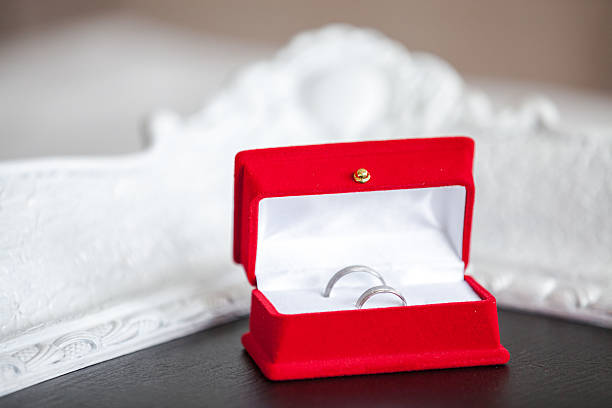istock White gold wedding rings 585509518