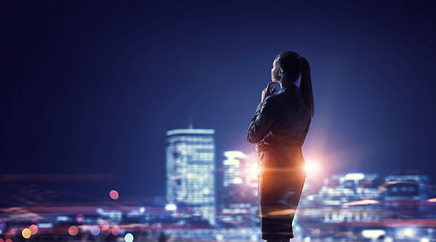 istock Working till late night . Mixed media 585509526