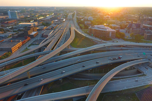 The Marquette Interchange in Milwaukee is an iconic setting.  Interstates 43, 94 and 794 all merge at this location taking people from Madison, Chicago and Green Bay and connecting them with the city of Milwaukee.
