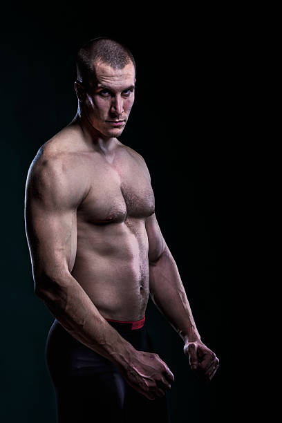 istock Powerful Street Fighter with Bleeding Knuckles 585515428