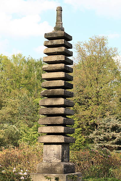 istock stone column in japan garden 585518586