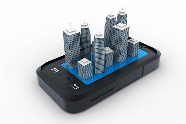 istock Building on the top of smartphone 585520106
