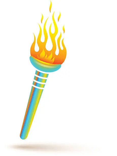 Vector illustration of torch with flame