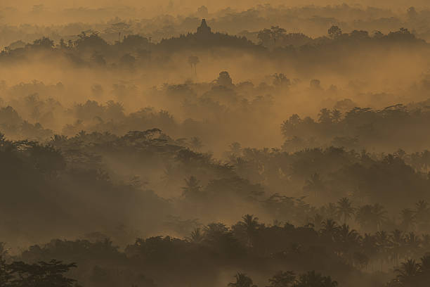 istock Borobudur seen from Setembu hill 585525226