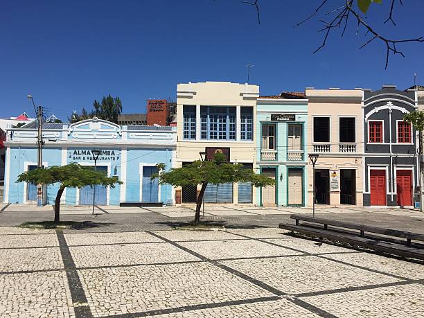 Old style Colorful buildings in the Cultural Center of Fortaleza ceará state brazil stock pictures, royalty-free photos & images