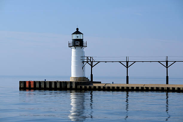 istock St. Joseph North Pier Outer Light, built in 1906 585583238