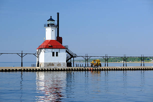 istock St. Joseph North Pier Inner Light, built in 1907 585583362