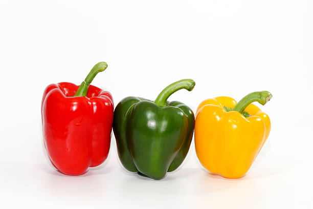 istock The sweet pepper, bell pepper on white background 585583844