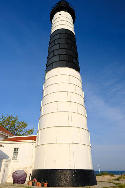 istock Big Sable Point Lighthouse in dunes, built in 1867 585584476