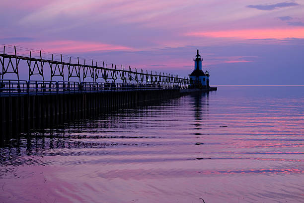 St. Joseph North Pier Lights, built in 1906-1907