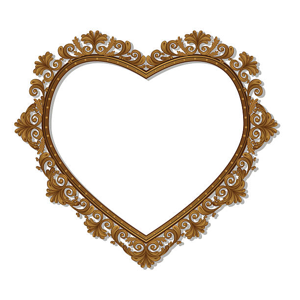 istock frame in the shape of heart for picture or photo 585591970