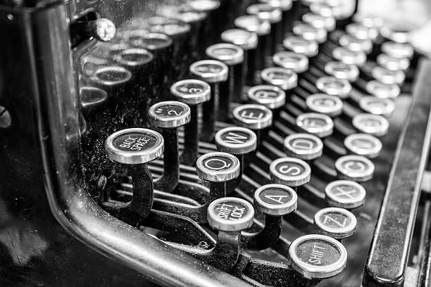 istock Antique Typewriter Showing Traditional QWERTY Keys XV 585593242
