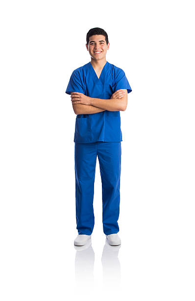 istock Health care worker standing and smiling at camera 585594148