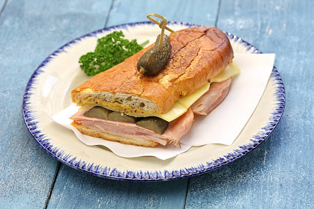 cuban sandwich, cuban mix, cuban pressed sandwich cuban sandwich, cuban mix, ham and cheese pressed sandwich cuban ethnicity stock pictures, royalty-free photos & images