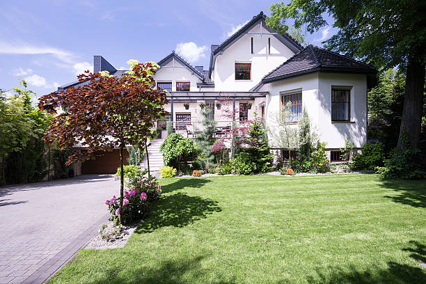 istock Facade of luxury detached house 585599520