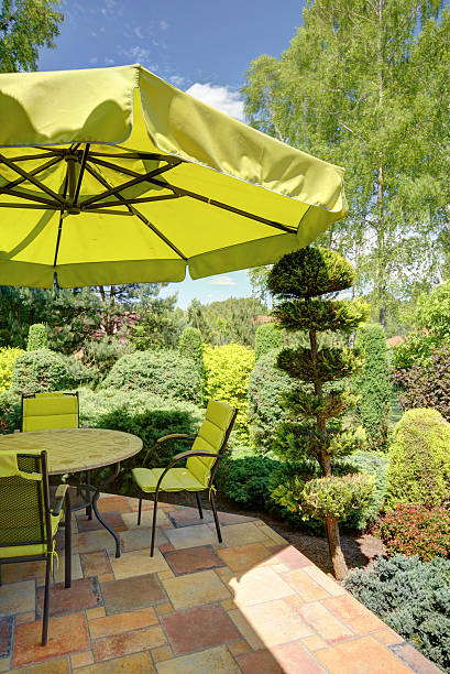 istock Terrace with functional furnitures 585600938