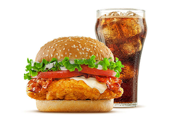 Chicken Bacon Club Sandwich with Cola