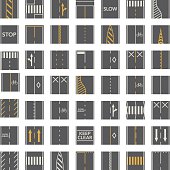Seamless Road Construction Tiles Kit - Overhead Perspective