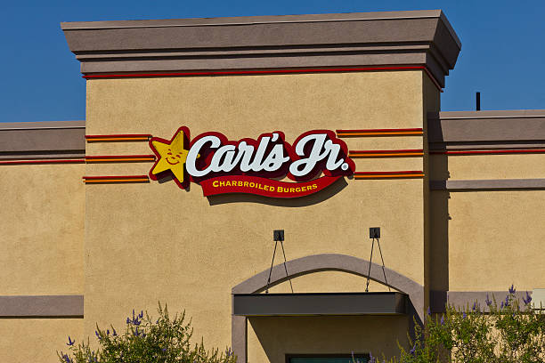 Carl's Jr. Retail Location II Las Vegas, US - July 26, 2016: Carl's Jr. Retail Location. Hardee's and Carl's Jr. are Subsidiaries of CKE Restaurants III frisco texas stock pictures, royalty-free photos & images
