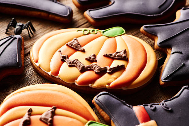 istock Halloween homemade gingerbread cookies 585605216
