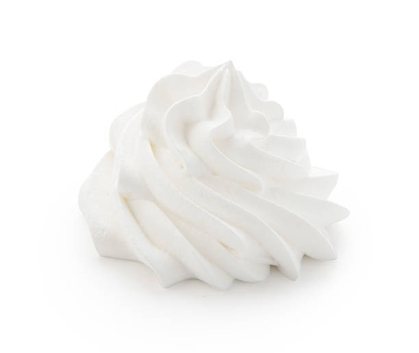istock Whipped cream isolated on a white background with clipping path 585605544