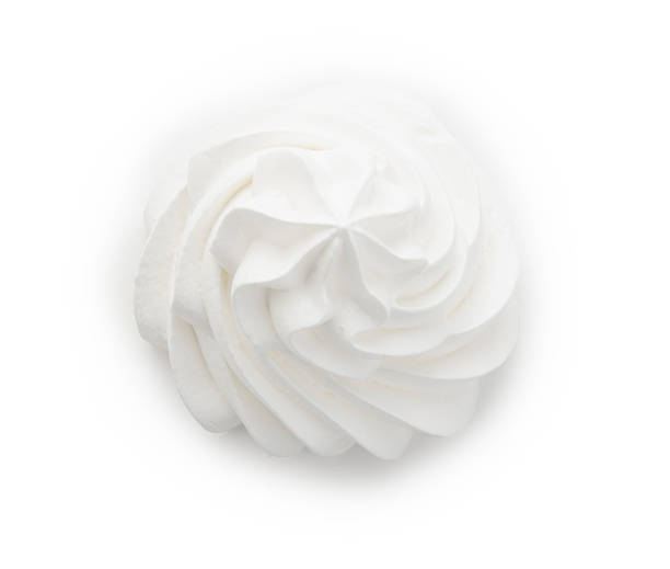 istock Whipped cream isolated on a white background with clipping path 585605586