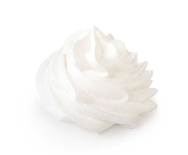 istock Whipped cream isolated on a white background with clipping path 585605640
